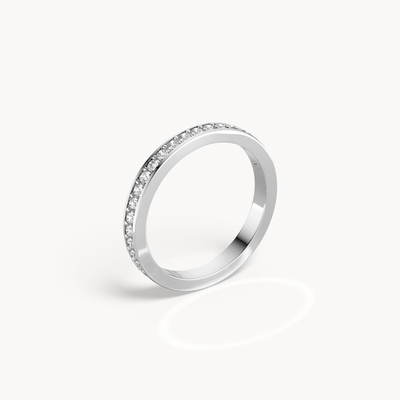 Pavé Line Wedding Band
