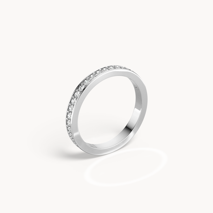 Pavé Line Wedding Band