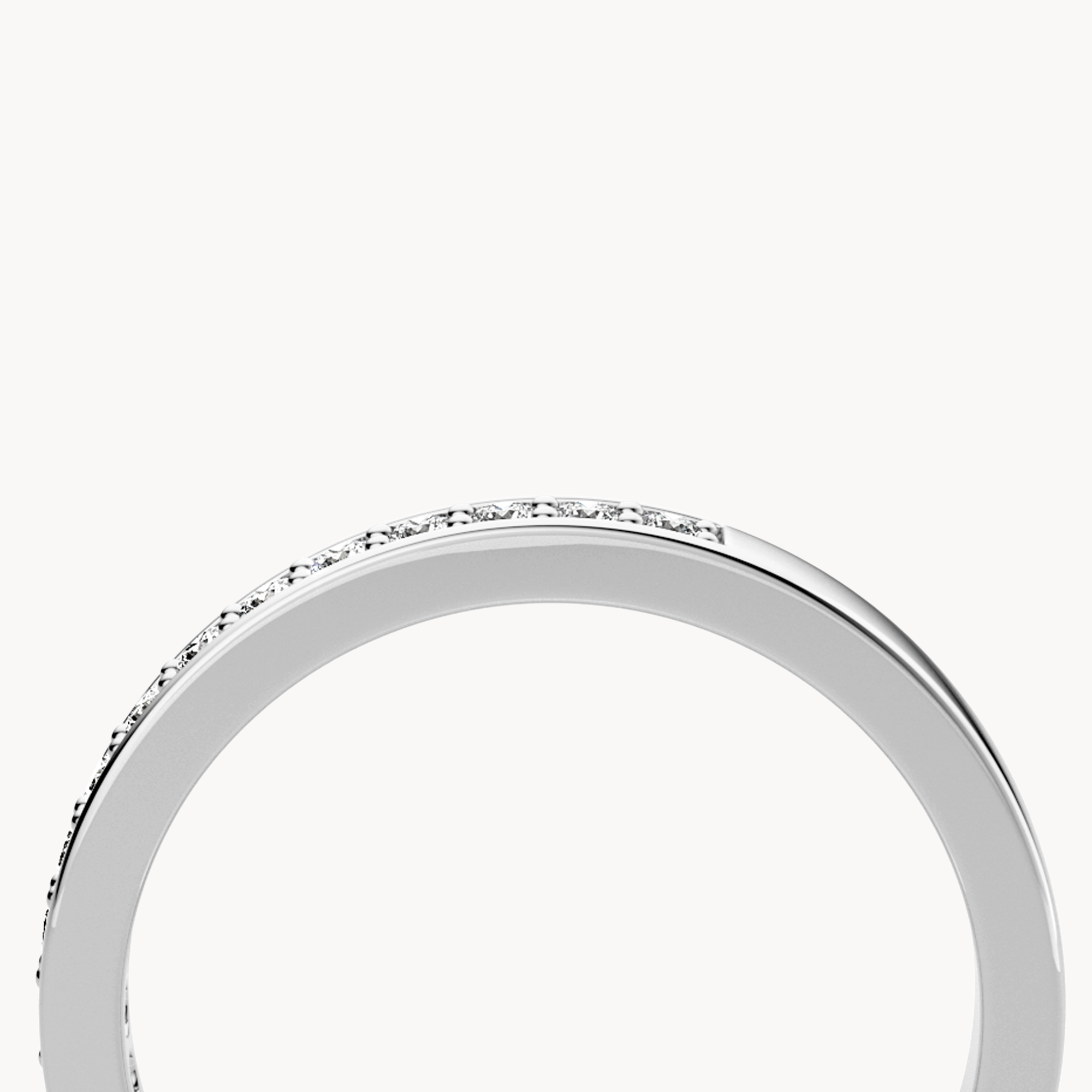 Pavé Line Wedding Band