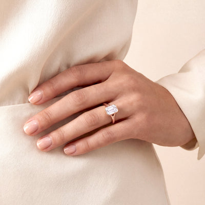 Bezel Verlobungsring Emerald