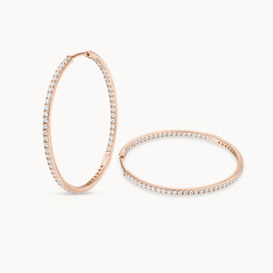 #Metall_14kt. Roségold VEYNOU Cleo Creole 14kt. Roségold 1,60 ct. synthetische Diamanten