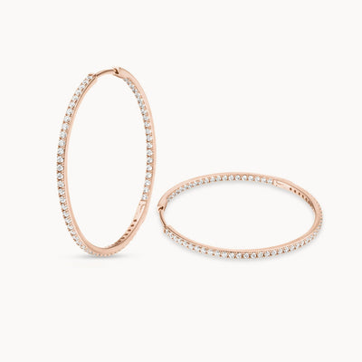 #Metall_14kt. Roségold VEYNOU Cleo Creole 14kt. Roségold 1,60 ct. synthetische Diamanten