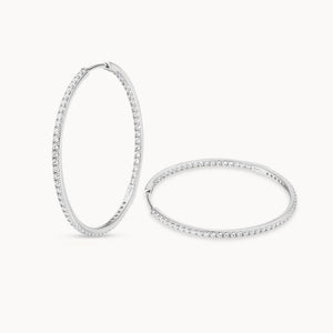#Metall_14kt. Weißgold VEYNOU Cleo Creole 14kt. Weißgold 1,60 ct. laborgezüchtete Diamanten