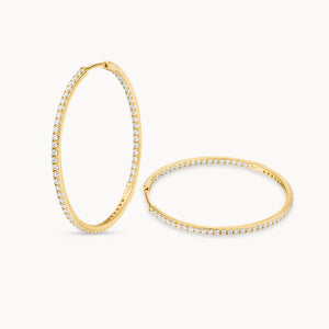 #Metall_14kt. Gelbgold VEYNOU Cleo Creole 14kt. Gelbgold 1,60 ct. laborgezüchtete Diamanten