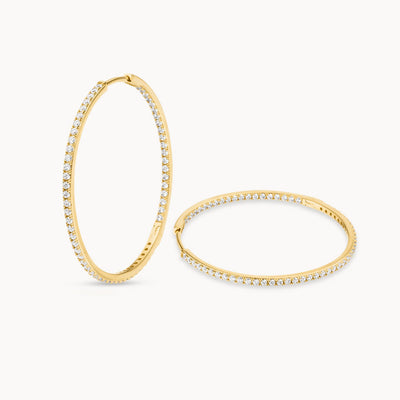 #Metal_14ct. Yellow Gold VEYNOU Cleo Creole 14k Yellow Gold 1,60 ct. lab-grown diamonds