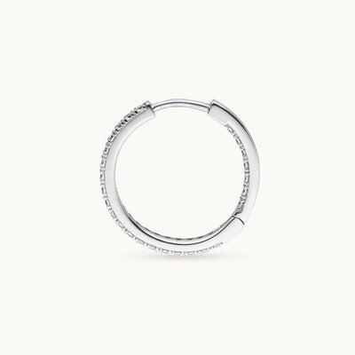 #Metall_14kt. Weißgold VEYNOU Cleo Creolen in 14kt. Weißgold mit laborgezüchteten Diamanten seitliche Ansicht 