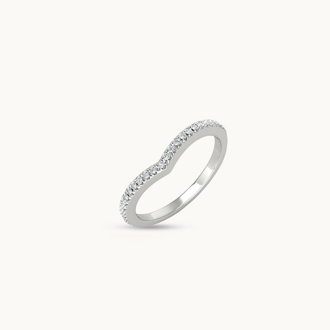 Half Pavé Ring