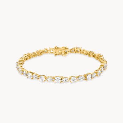 VEYNOU Theia Armband mit 8,50 ct. laborgezüchteten Diamanten in 18kt. Gelbgold und verschiedenen Diamantschliffen kombiniert