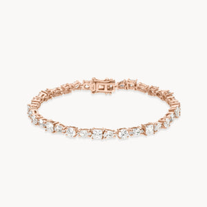 VEYNOU Theia Armband mit 8,50 ct. laborgezüchteten Diamanten in 18kt. Rosegold und verschiedenen Diamantschliffen kombiniert