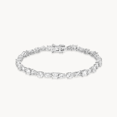 VEYNOU Theia Armband mit 8,50 ct. laborgezüchteten Diamanten in 18kt. Weißgold und verschiedenen Diamantschliffen kombiniert